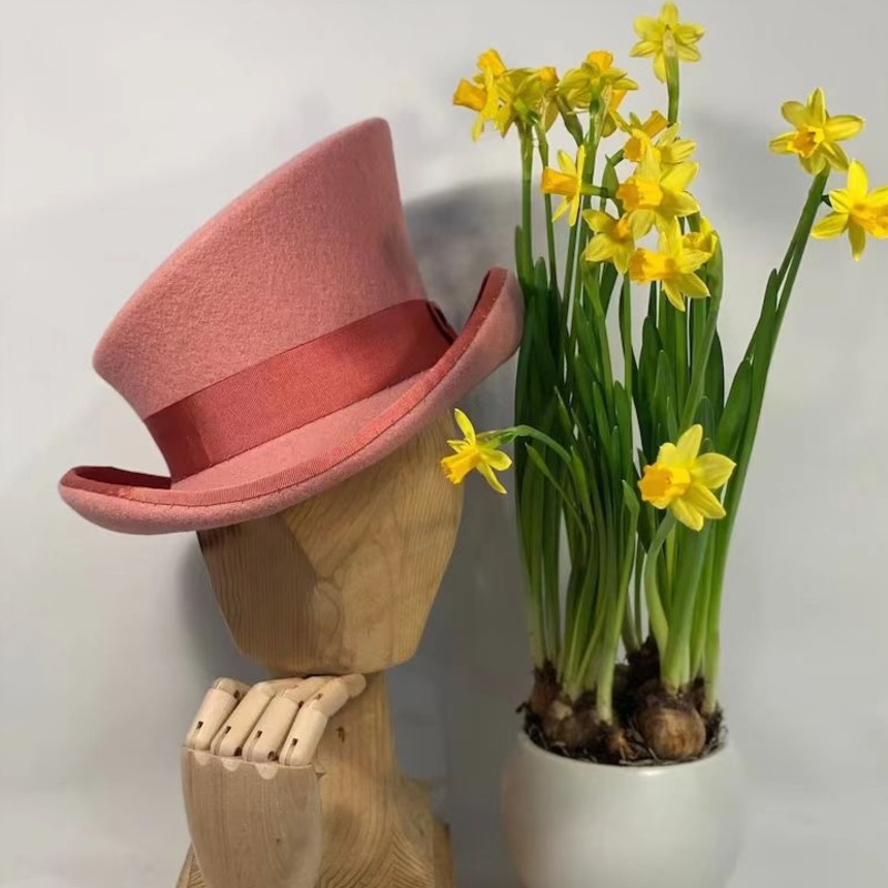 Fedora Hat Wool - Topi Wol Berpita Biru, Topi Fedora