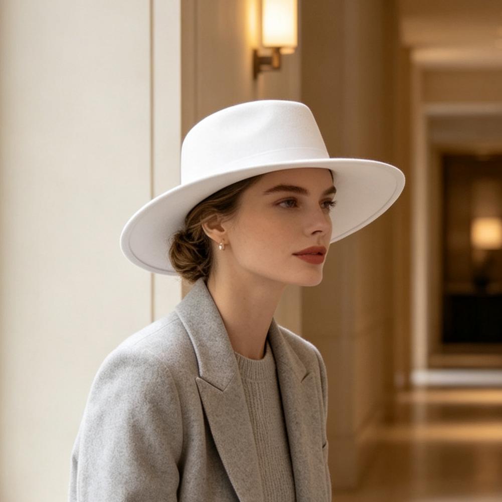 Topi Fedora Wanita Berpinggira - Fedora Hat Wool ulasan dan harga