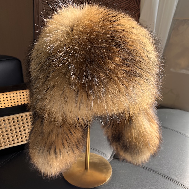 Topi Bulu Rakun Alami dengan P - Winter Trapper Hat ulasan dan harga