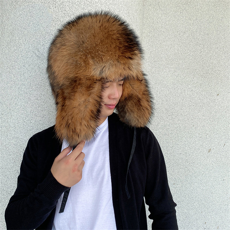 Topi Bulu Rakun Alami dengan P - Winter Trapper Hat ulasan dan harga