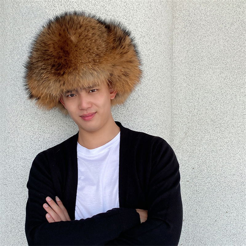 Topi Bulu Rakun Alami dengan P - Winter Trapper Hat ulasan dan harga