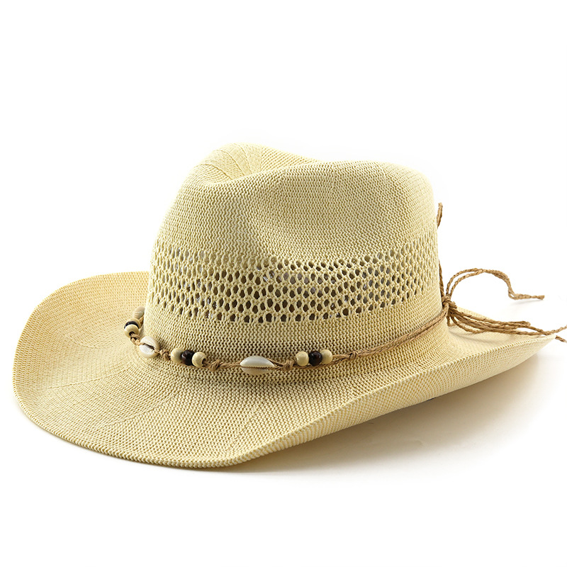 Topi jerami berlubang model fe - Cowboy Hat Straw ulasan dan harga