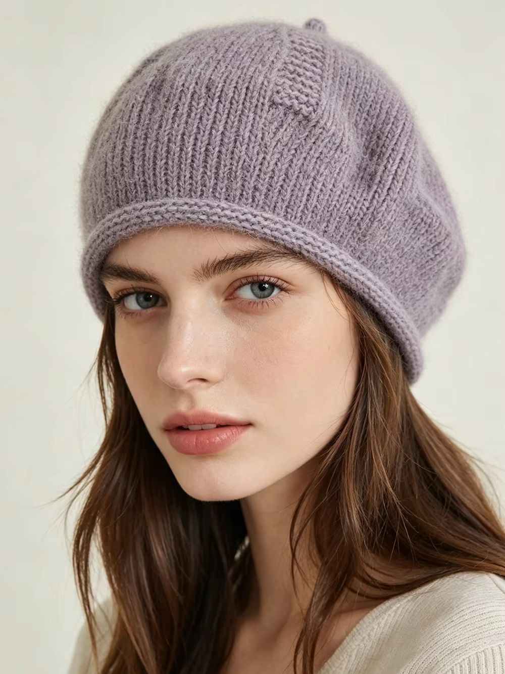 Topi Baret Rajut Lembut untuk  - Beret French Wool ulasan dan harga
