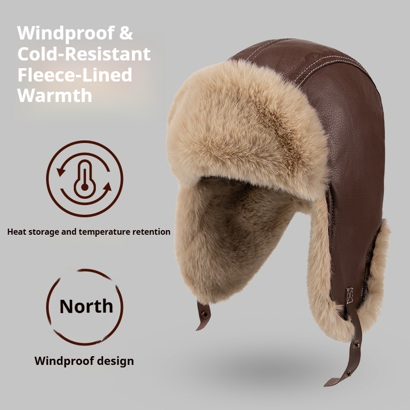 Topi Trapper Kulit PU Hangat M - Trapper Hat Ear Flap ulasan dan harga